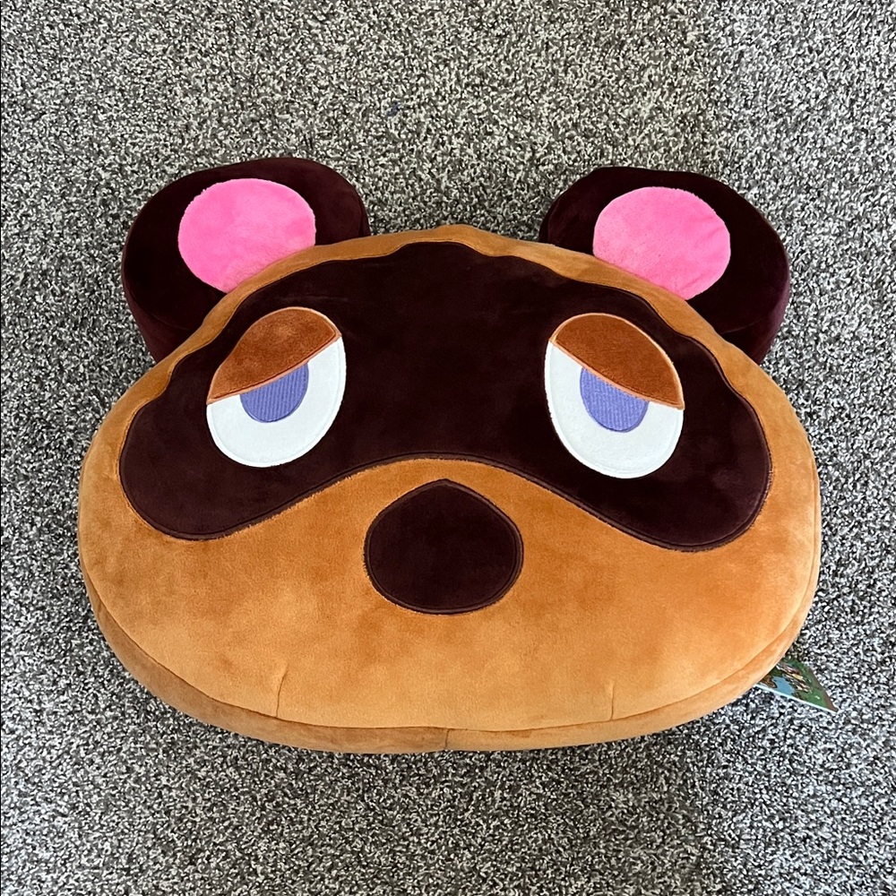 BNWT Official Nintendo Animal Crossing Tom Nook Club Mocchi Mocchi Plush Pillow